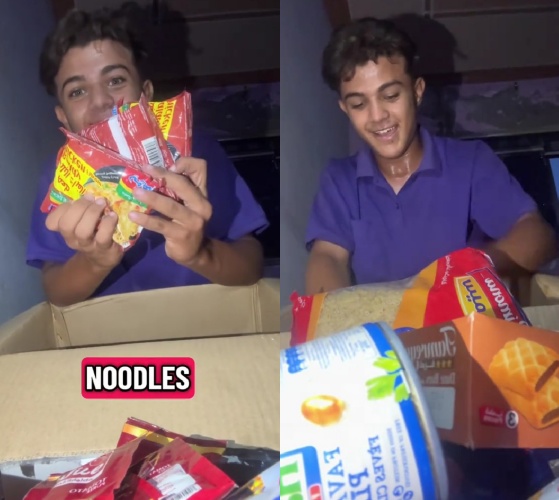 6 Bulan tanpa bantuan, pemuda Palestina ini bagikan momen unboxing kiriman dari Indonesia, bikin haru