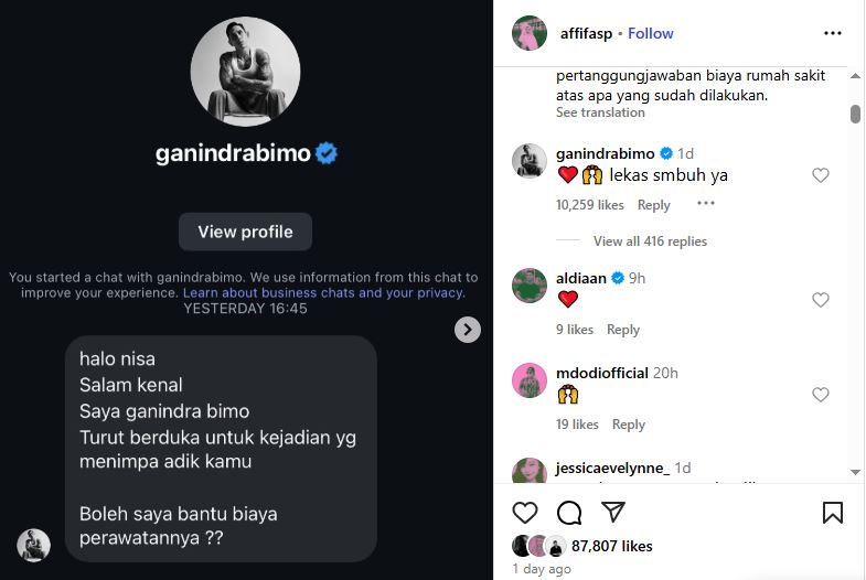 Ganindra Bimo ternyata diam-diam bantu biaya perawatan rumah sakit korban demo, tuai pujian