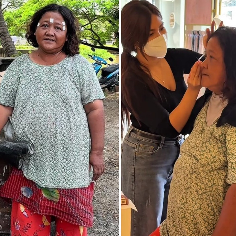 Viral emak-emak berpenampilan lusuh dimakeover, hasilnya manglingi pol jadi kayak sosialita