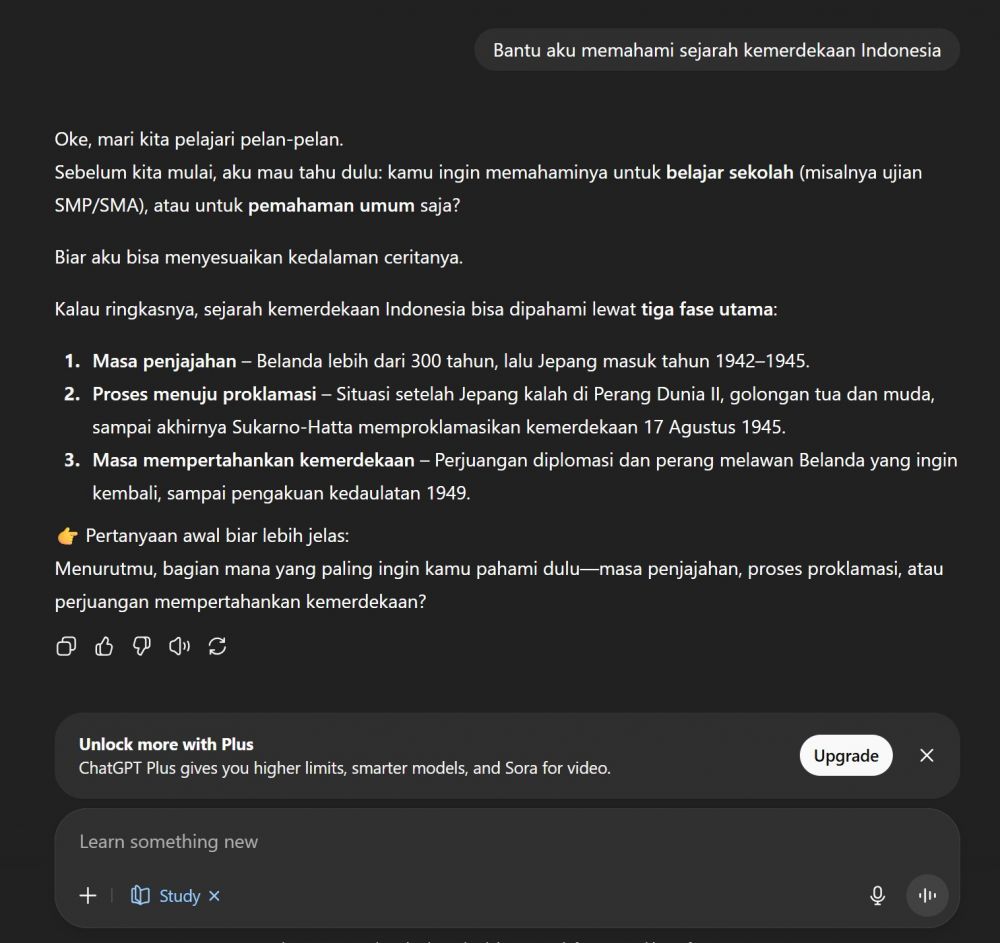Trik pakai ChatGPT Study Mode untuk belajar materi kuliah atau sekolah, jadi lebih mudah paham