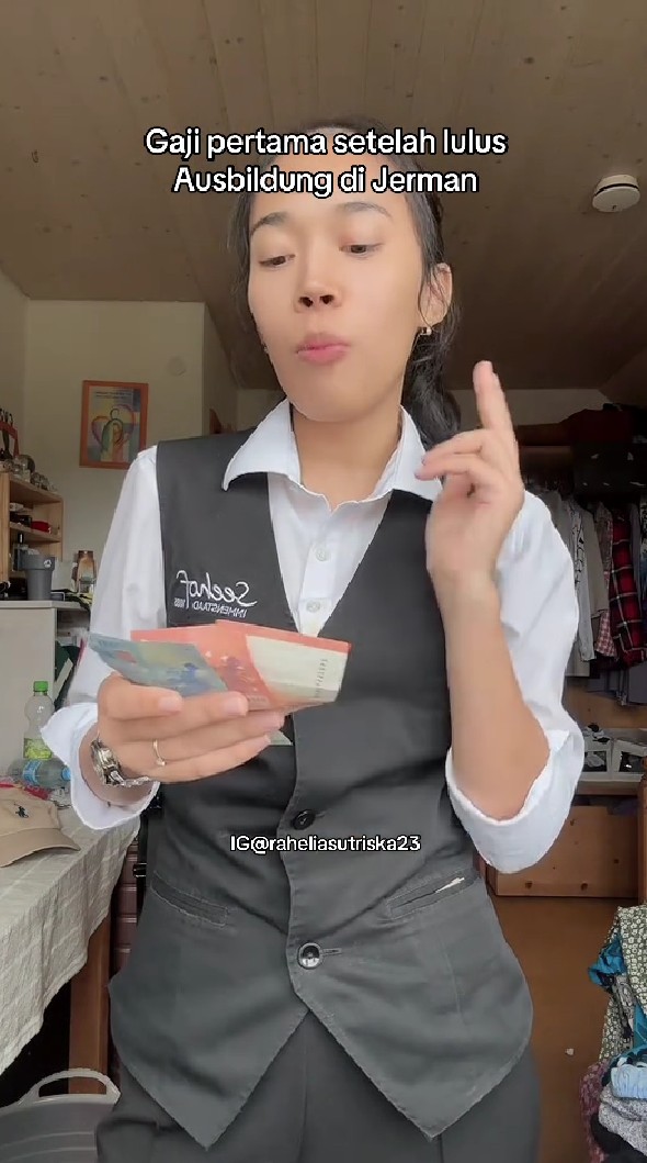 Makmurnya kerja di Eropa, WNI berprofesi waitress ini spill gajinya di Jerman, capai Rp70juta/bulan