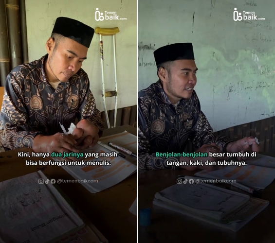 Kisah guru honorer dibayar Rp10 ribu per hari tetap semangat ngajar meski sakit parah, tuai simpati