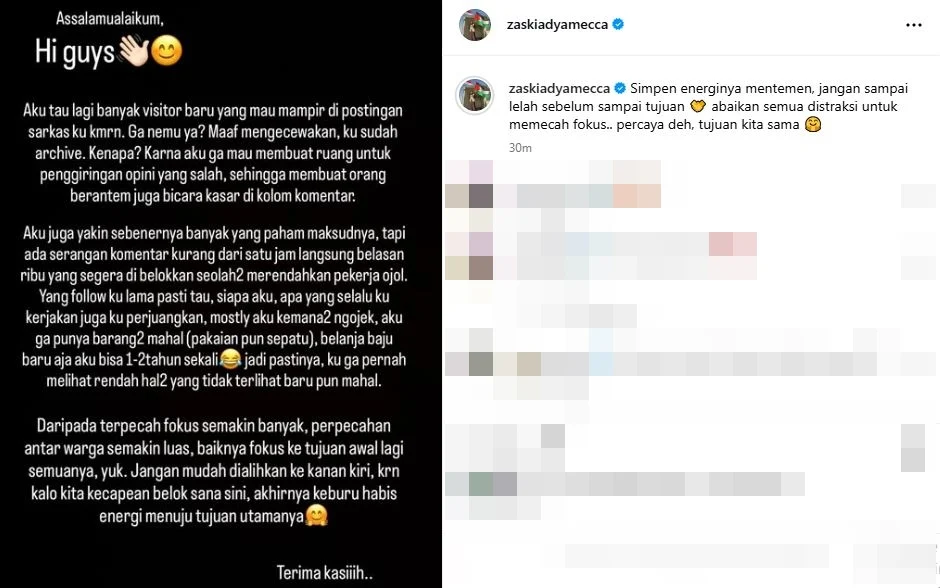 Kronologi Zaskia Adya Mecca banjir kritikan usai singgung penampilan driver ojol, Ini klarifikasinya