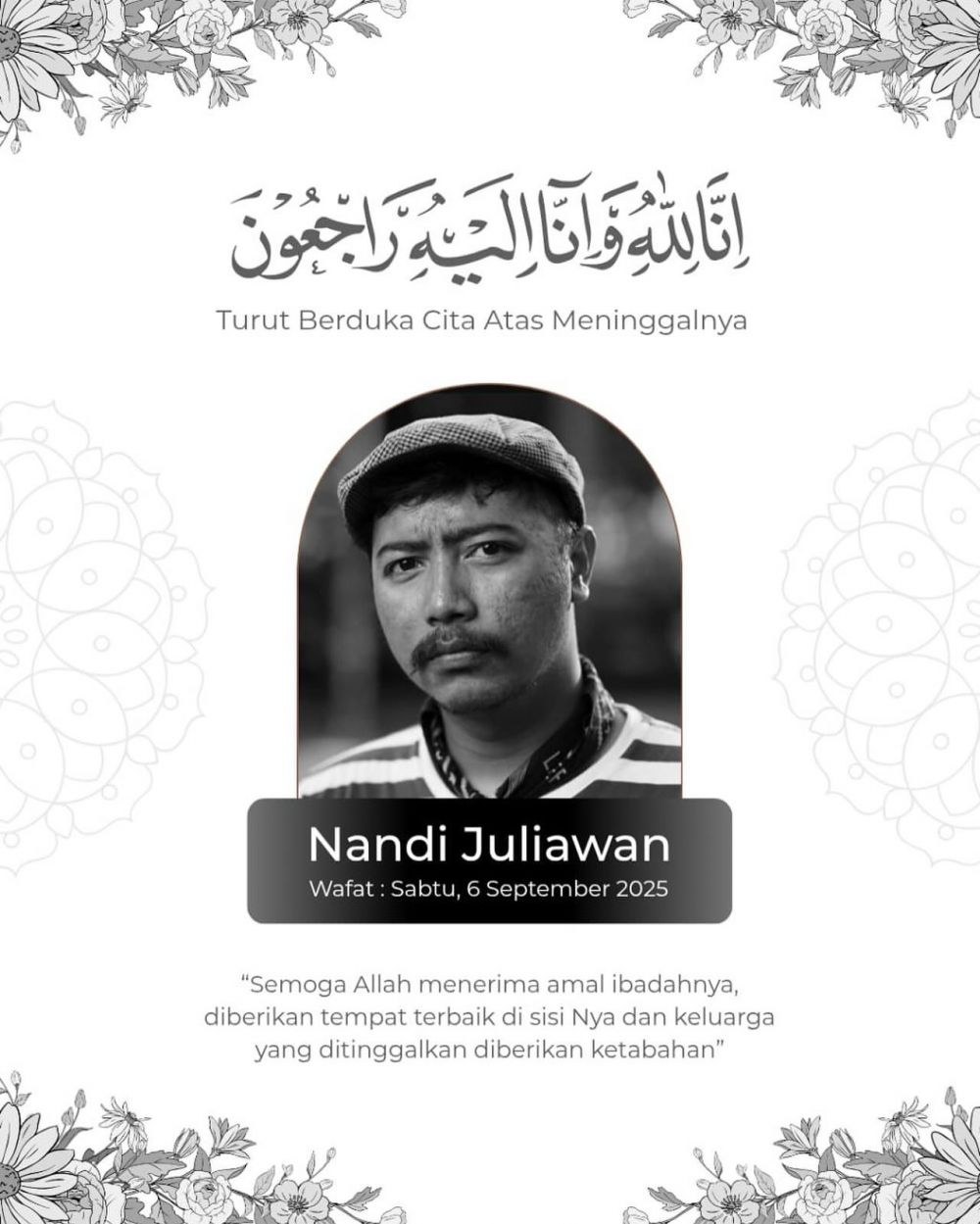 Kabar duka, Nandi Juliawan pemeran Encuy di Preman Pensiun meninggal dunia di usia 32 tahun