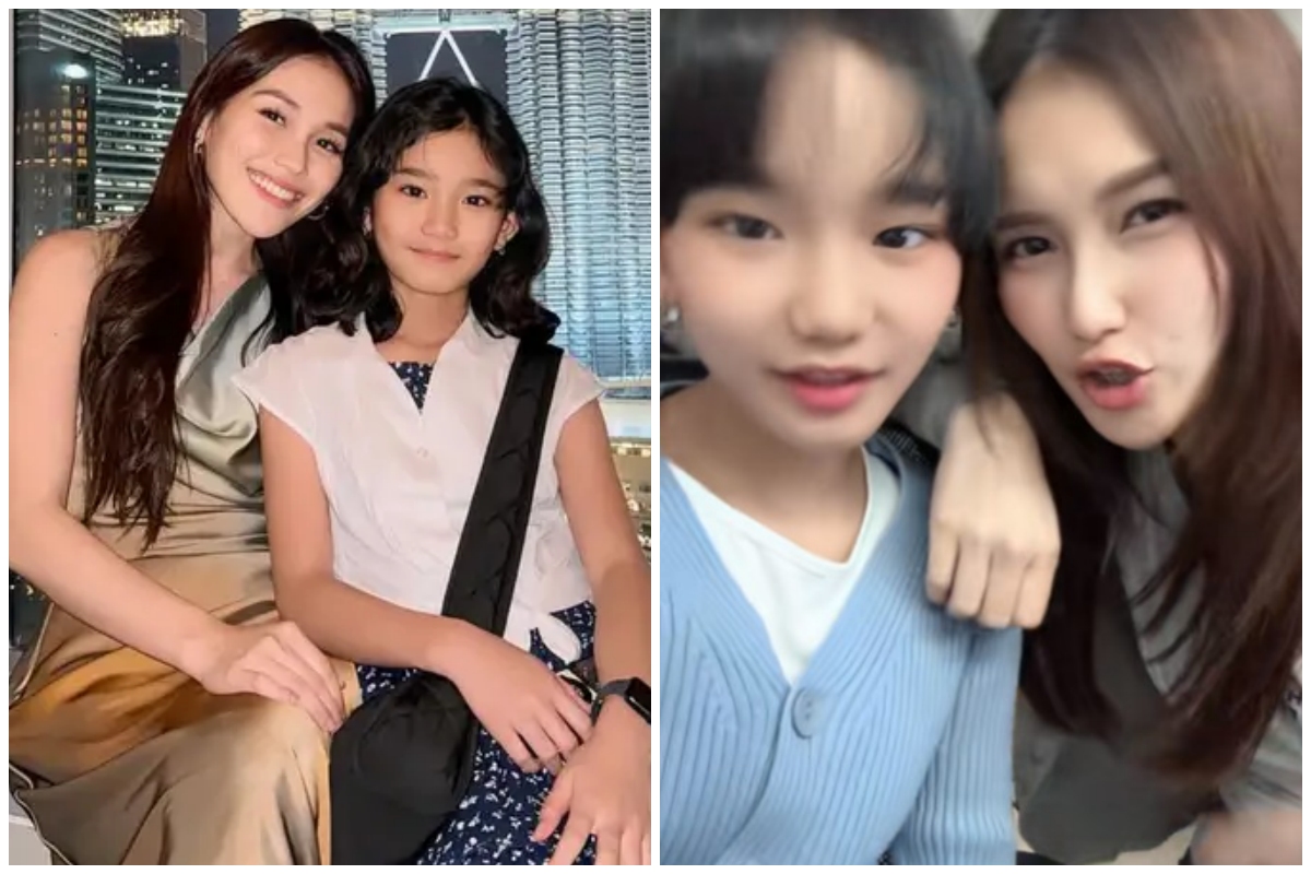 Kompak bak kakak adik, 9 potret Ayu Ting Ting TikTokan bareng Bilqis, gaya pakaian sang anak disorot