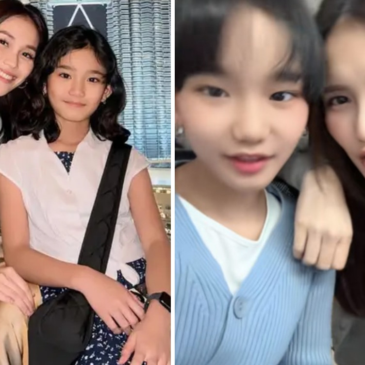 Kompak bak kakak adik, 9 potret Ayu Ting Ting TikTokan bareng Bilqis, gaya pakaian sang anak disorot