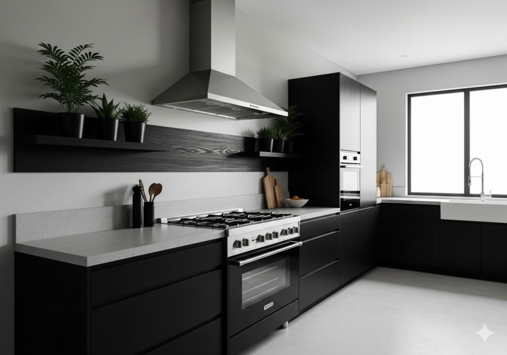 9 Desain dapur dengan rak terbuka kayu, solusi cerdas bikin ruang cantik dan fungsional