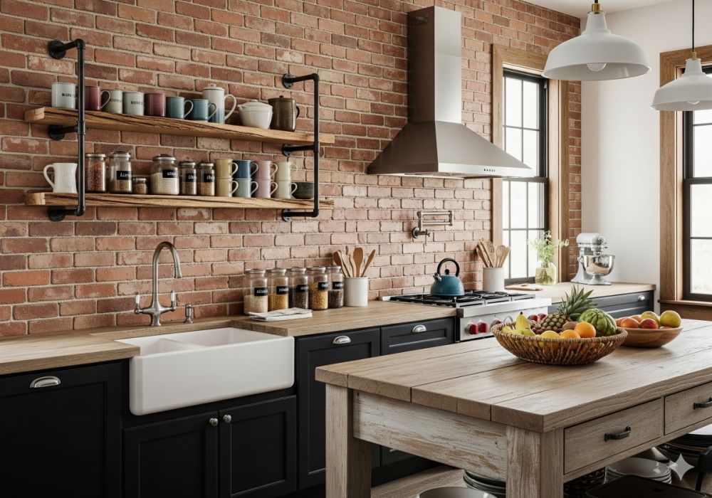 9 Desain dapur dengan rak terbuka kayu, solusi cerdas bikin ruang cantik dan fungsional