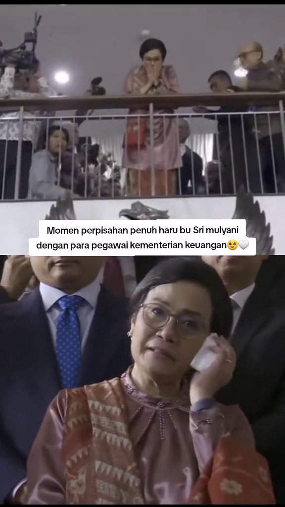 9 Momen perpisahan Sri Mulyani usai sertijab dari Menteri Keuangan, menangis saat pamit dengan pegawai
