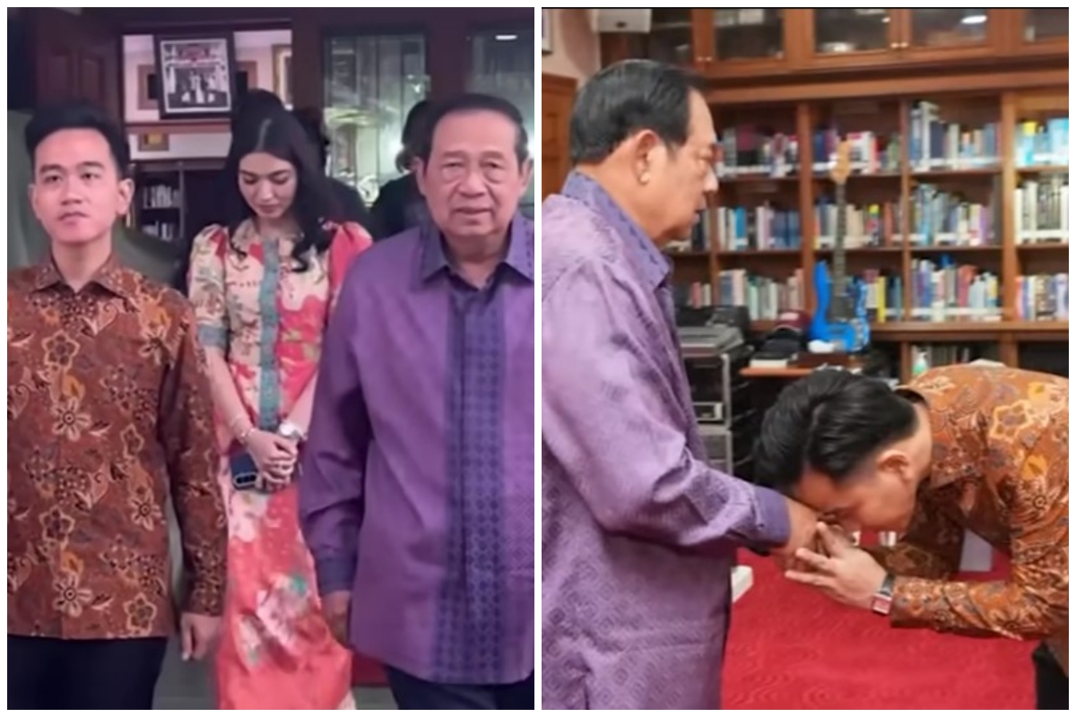 9 Momen Gibran Rakabuming Raka dan Selvi Ananda ke rumah SBY, ucapkan ultah sembari cium tangan