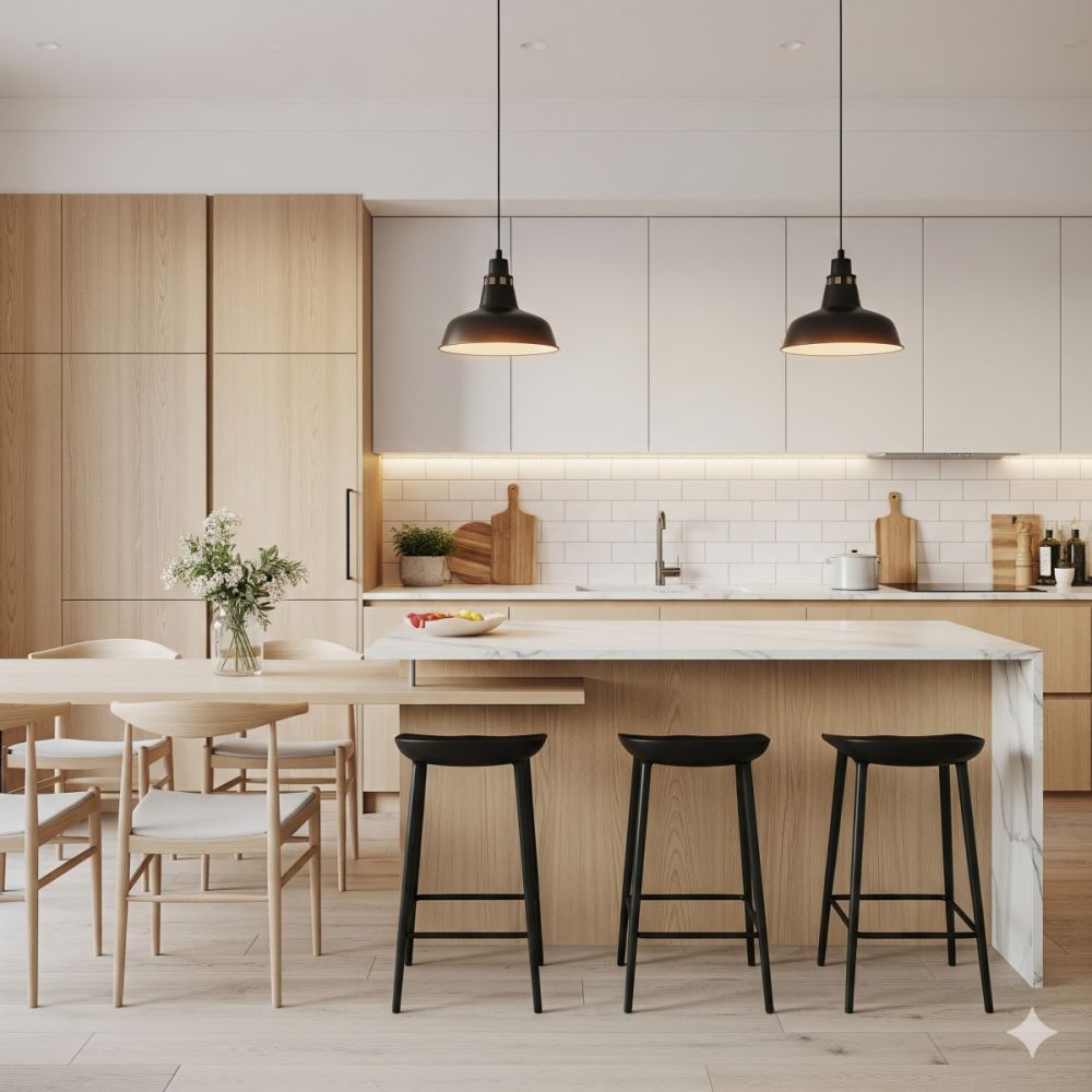 7 Ide desain dapur terbuka ke ruang makan, bikin rumah tambah luas dan akrab