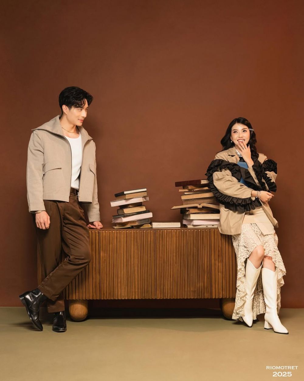 9 Potret mesra Sarwendah dan Giorgio Antonio jalani photoshoot, pesonanya dipuji bak drama china