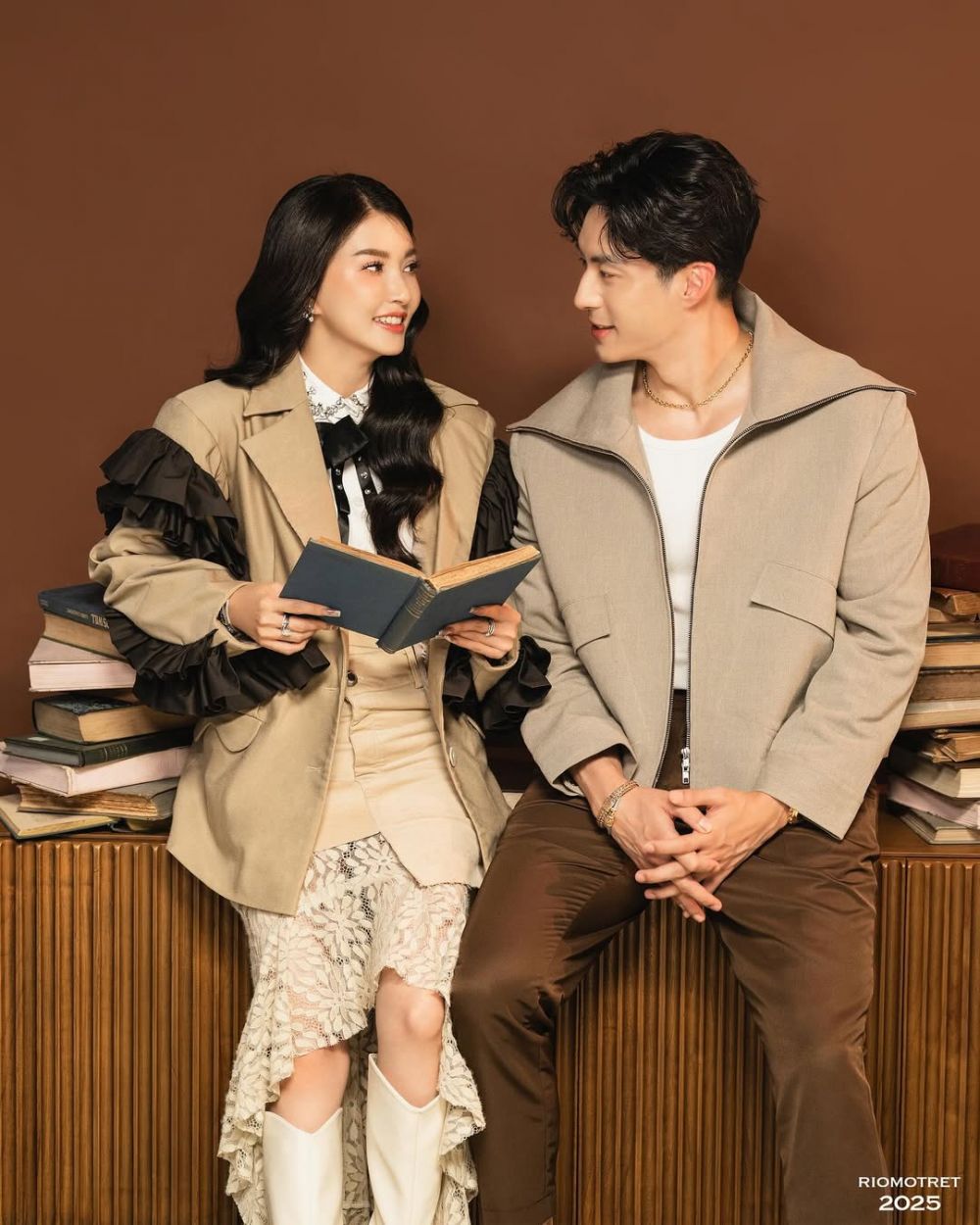 9 Potret mesra Sarwendah dan Giorgio Antonio jalani photoshoot, pesonanya dipuji bak drama china