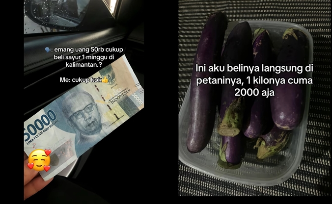 Bikin heran, wanita ini habiskan Rp50 ribu untuk belanja mingguan di Kalimantan, ini caranya bisa irit