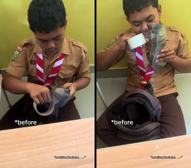 Momen satu kelas kompak patungan beli sepatu untuk temannya, reaksi saat diberi kejutan bikin haru