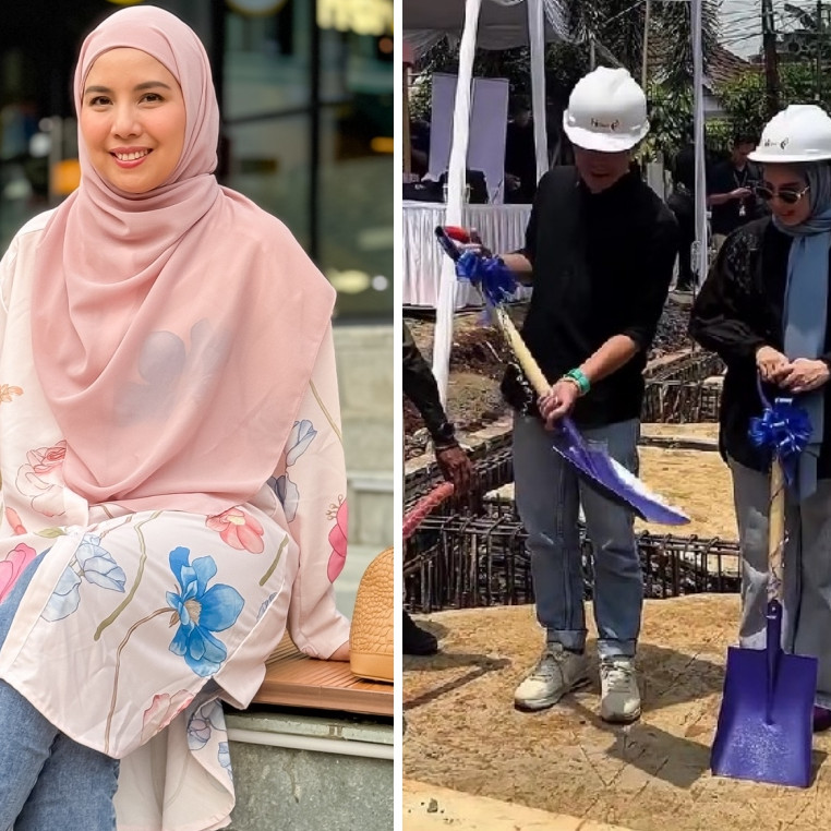 Bisnis kian moncer, Tya Ariestya bangun kos-kosan ketiga, 9 potretnya di acara peletakan batu pertama