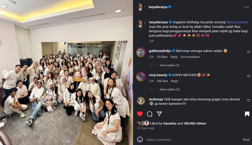 Diisukan gugat cerai suami, ini 5 postingan yang picu spekulasi keretakan rumah tangga Tasya Farasya