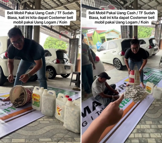 Hasil nabung uang logam bertahun-tahun, keluarga ini akhirnya bisa wujudkan impiannya beli mobil