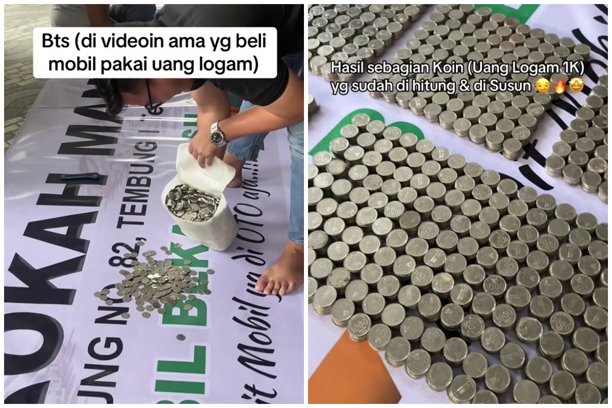 Hasil nabung uang logam bertahun-tahun, keluarga ini akhirnya bisa wujudkan impiannya beli mobil