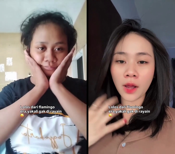 Buktikan flamingo era itu nyata, wanita ini acakadul usai melahirkan, kini glow up dan makin langsing