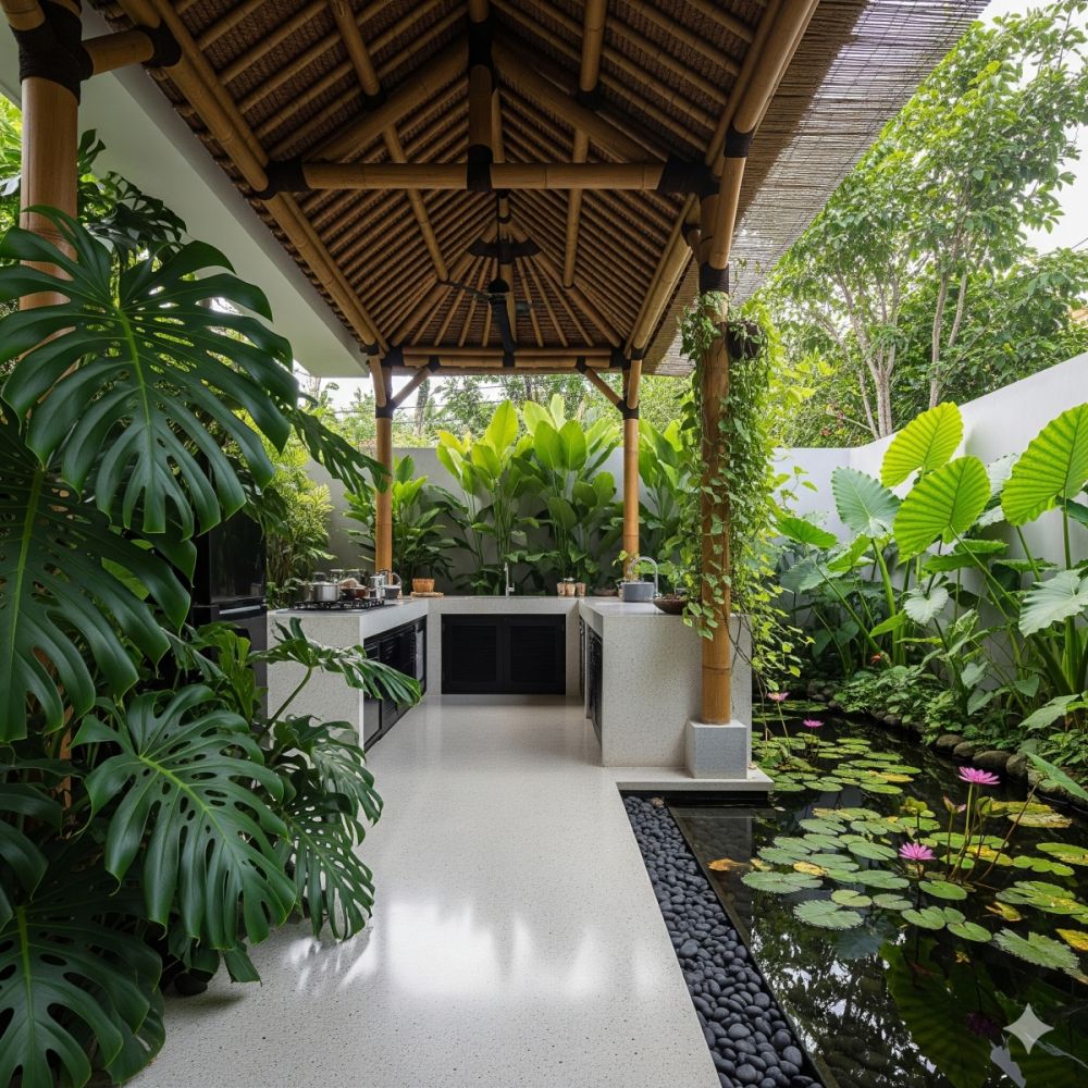 7 Desain dapur terbuka ala pedesaan, bikin rumah sejuk dan masak lebih nyaman