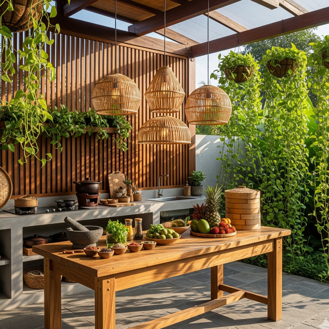 7 Desain dapur terbuka ala pedesaan, bikin rumah sejuk dan masak lebih nyaman