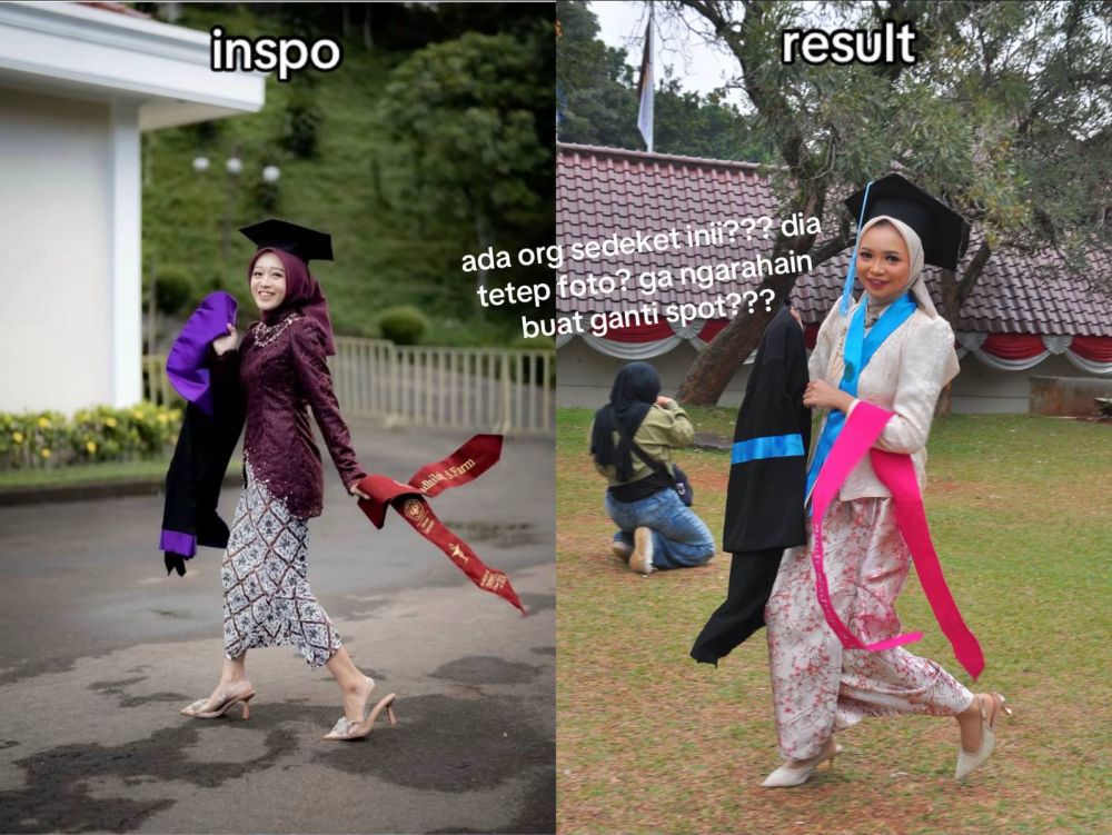 Bayar Rp200 ribu, wanita ini ngeluh dapat fotografer wisuda abal-abal, 8 potret hasilnya bikin nyesek