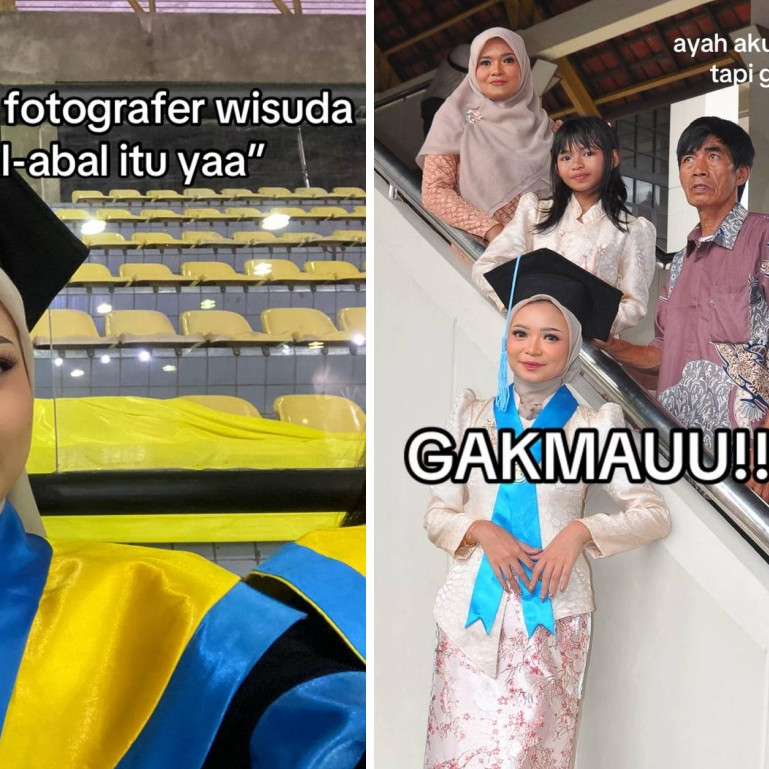 Bayar Rp200 ribu, wanita ini ngeluh dapat fotografer wisuda abal-abal, 8 potret hasilnya bikin nyesek