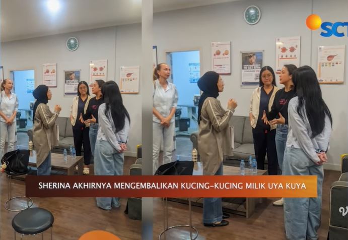 Mediasi 12 jam berujung damai, ini 9 potret Sherina akhirnya kembalikan 5 kucing Uya Kuya