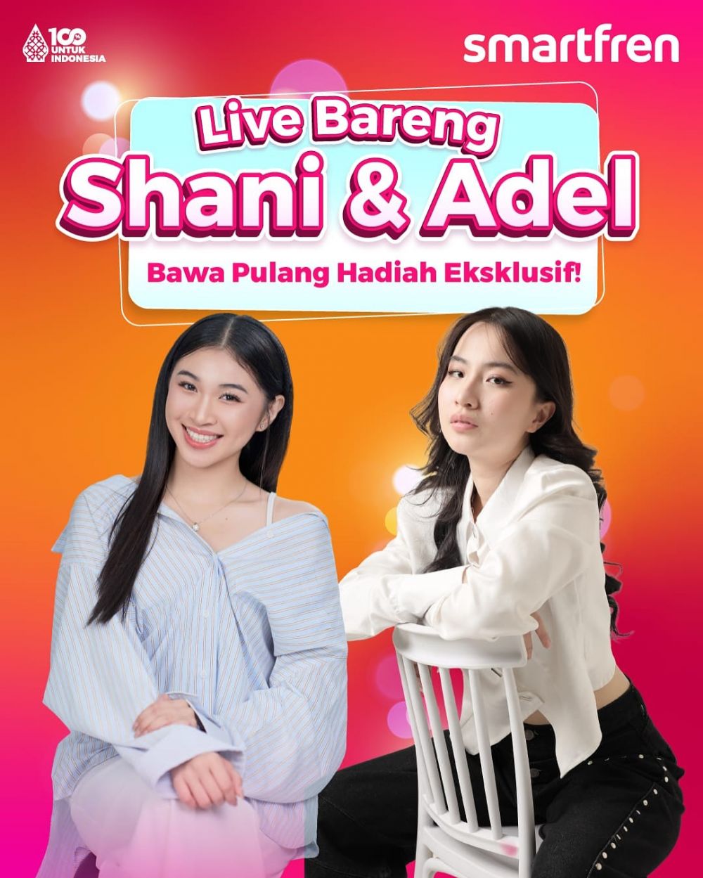 Direbutin ribuan orang, SMARTFREN live bareng Shani Indira & Nastasia Adeline hujan hadiah