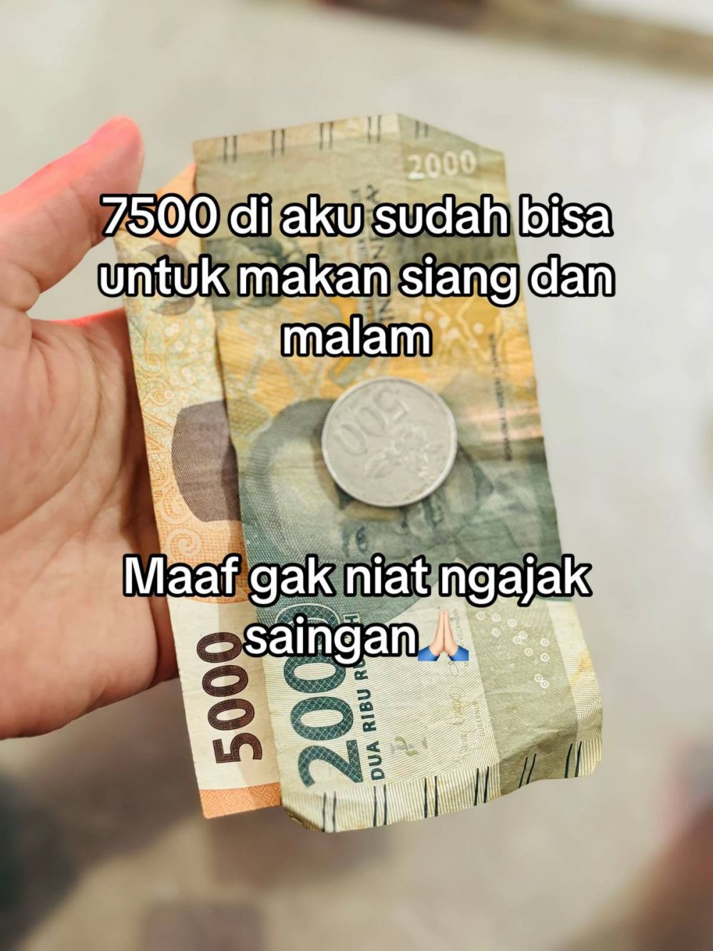 Viral wanita spill cara atur uang belanja Rp7.500 bisa untuk makan seharian, hitungannya bikin heran