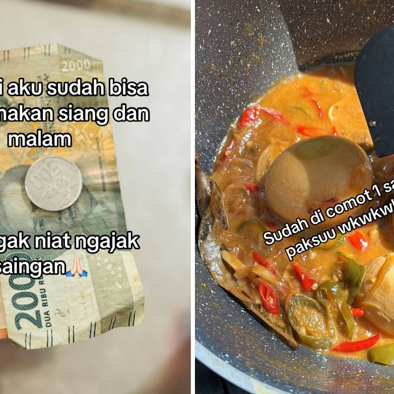 Viral wanita spill cara atur uang belanja Rp7.500 bisa untuk makan seharian, hitungannya bikin heran