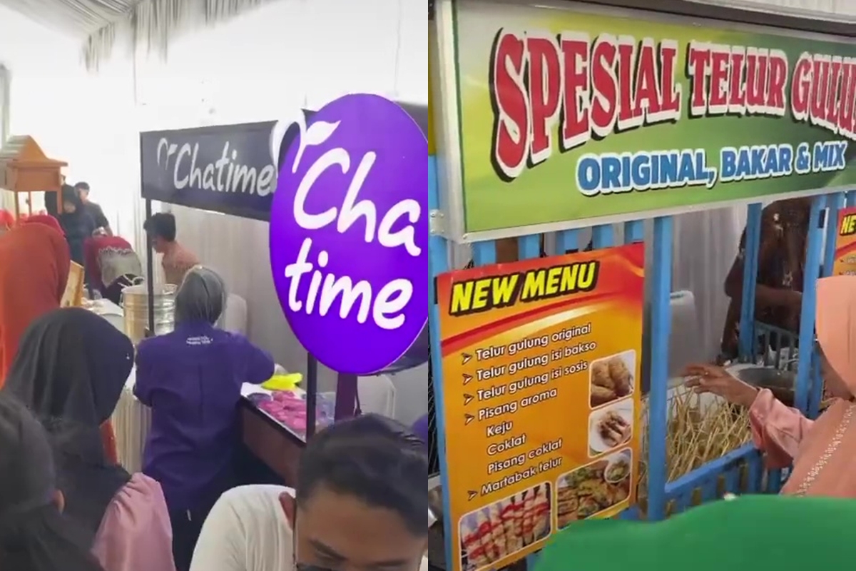 Berasa ke festival jajanan, potret menu prasmanan di kondangan ini nggak biasa, bikin full senyum
