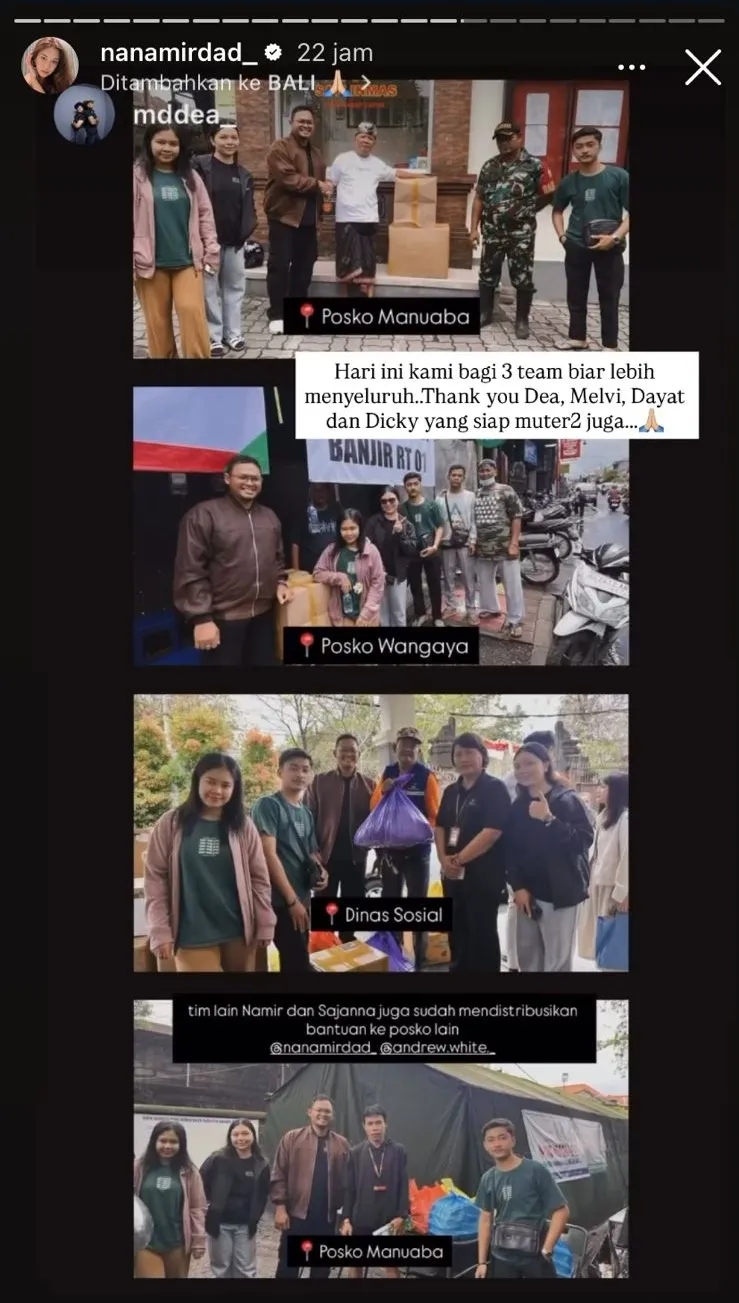 Dituding berniat pamer saat bagi bantuan banjir Bali, Nana Mirdad deri jawaban bijak