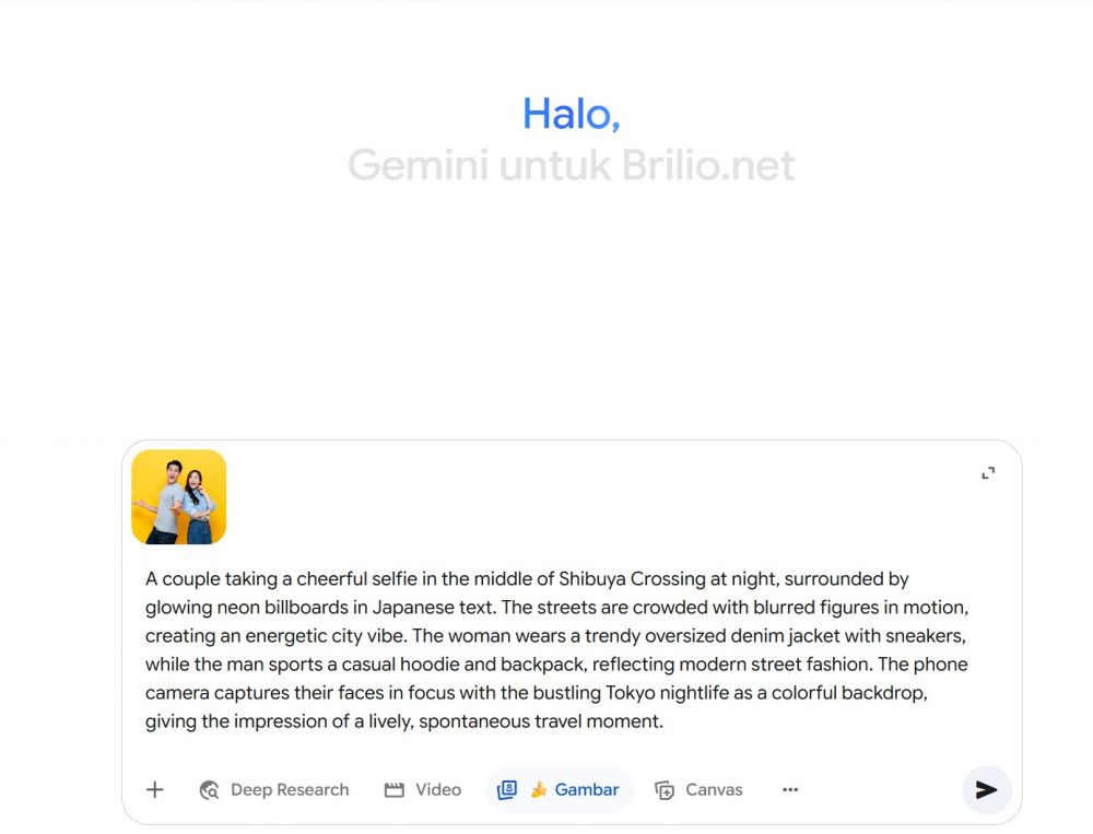 20 Template prompt Gemini AI foto bareng pasangan bak liburan di luar negeri, romantisnya dapat!