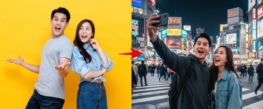 20 Template prompt Gemini AI foto bareng pasangan bak liburan di luar negeri, romantisnya dapat!