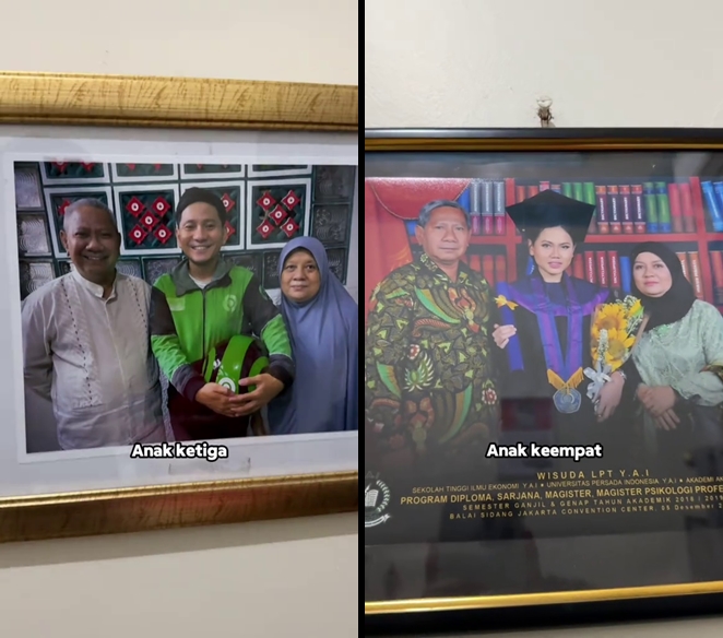 Pria ini pamer foto 3 saudaranya sarjana sementara ia ojol, reaksi sang ayah malah bikin ngakak