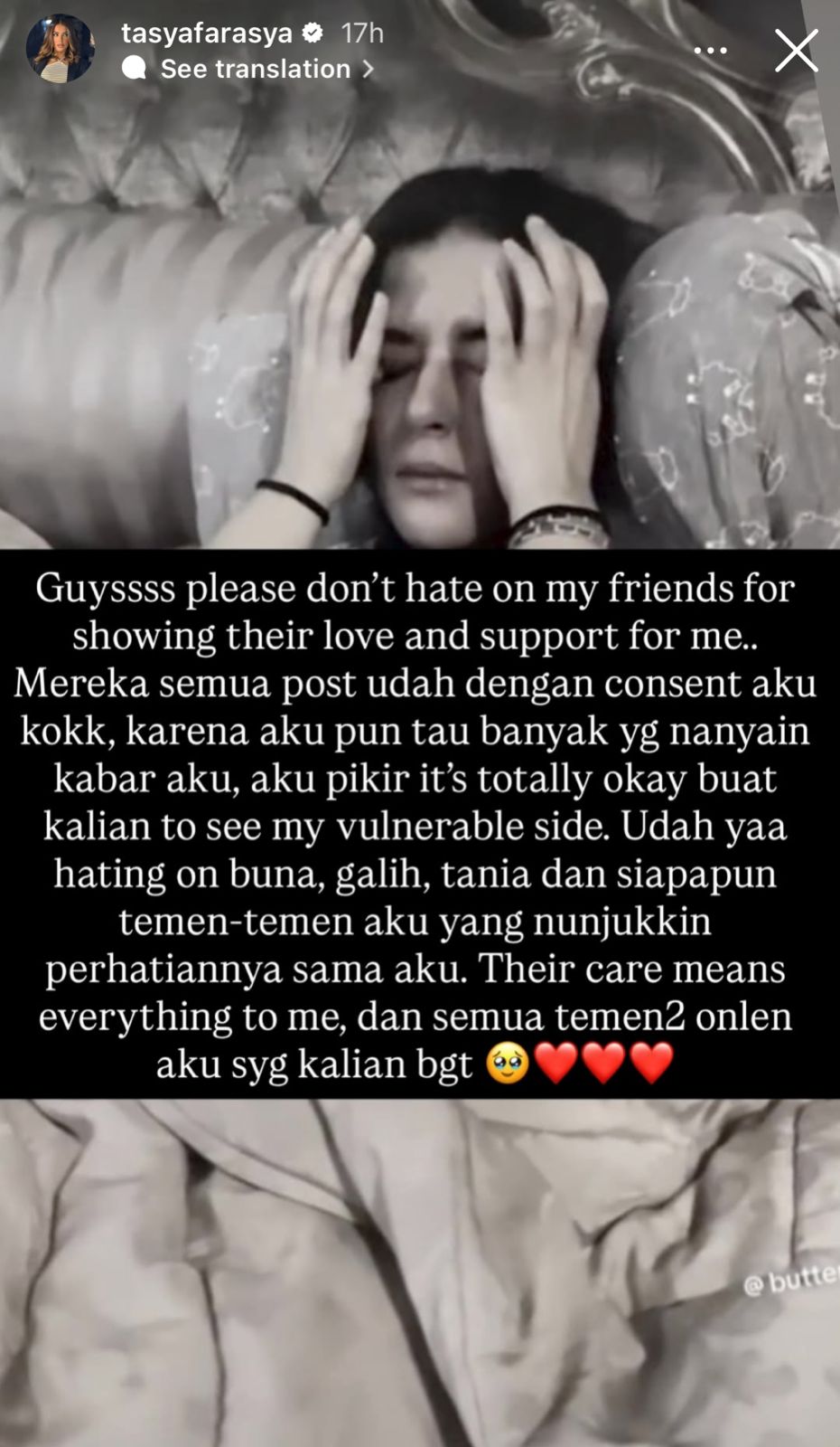 Tasya Farasya pasang badan bela Rachel Vennya yang dihujat usai bagikan videonya nangis, ini alasannya