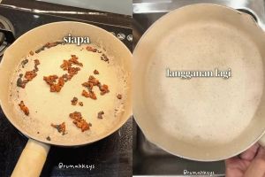 Bukan pakai baking soda dan cuka, ini trik atasi wajan penuh kerak makanan gosong cuma butuh 10 menit