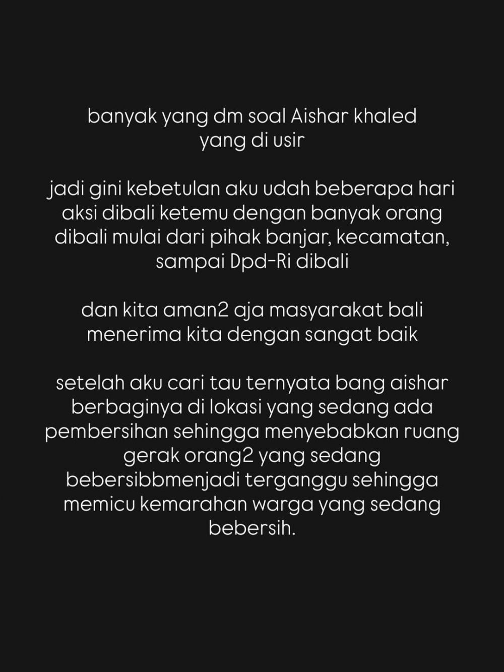 5 Fakta dan kronologi Aisar Khaled dibentak warga Bali saat beri bantuan, lokasi kurang tepat