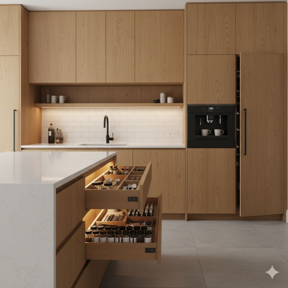 5 Desain dapur dengan storage rak terbuka & tertutup, solusi jitu untuk koleksi peralatan masakmu