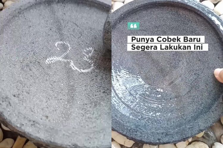 Punya cobek baru jangan langsung digunakan, cuci dengan cara sat set ini biar steril tanpa direndam