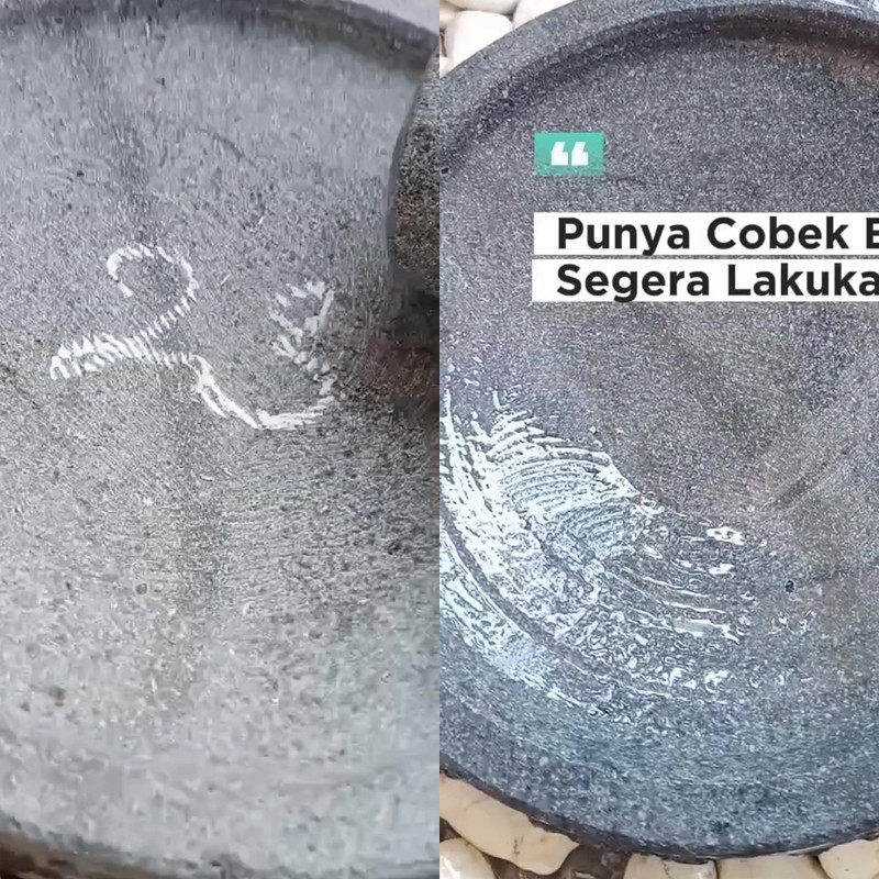 Punya cobek baru jangan langsung digunakan, cuci dengan cara sat set ini biar steril tanpa direndam
