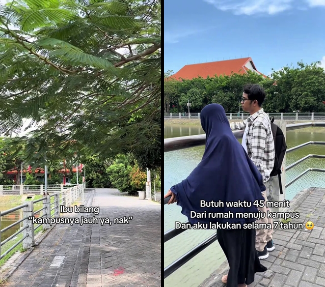 Pria ini ajak ibu cuma lulusan SD keliling kampus tempatnya mengajar untuk pertama kali, bikin haru