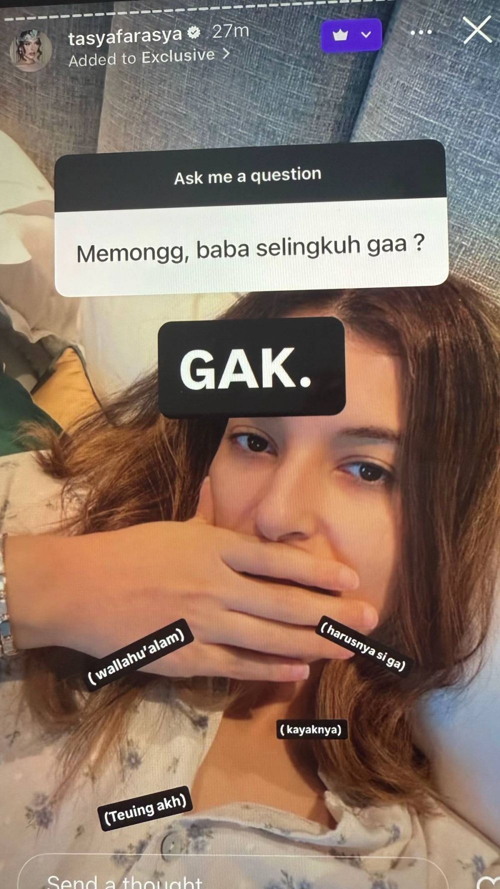 Rumah tangga kandas dan Ahmad Assegaf dituding gelapkan aset, ini 5 pernyataan santai Tasya Farasya