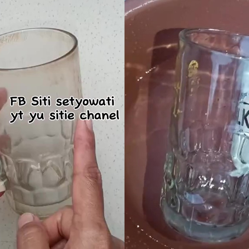 Lebih aman tanpa sitrun dan cairan pemutih, ini trik cuci gelas kusam cuma dengan 2 bahan dapur