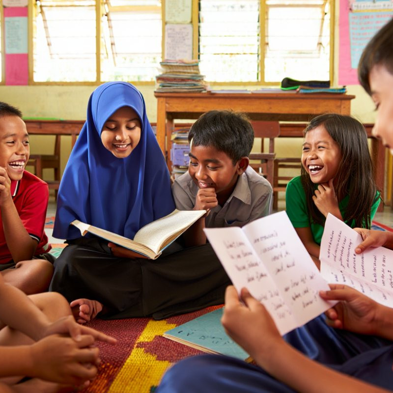 50 Pantun anak sekolah bersajak A A A A, lucu, kreatif, dan penuh makna