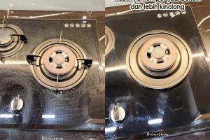 Kompor sudah dibersihkan tapi masih dekil karena bekas sabun? Gunakan 2 bahan ini agar lebih kinclong