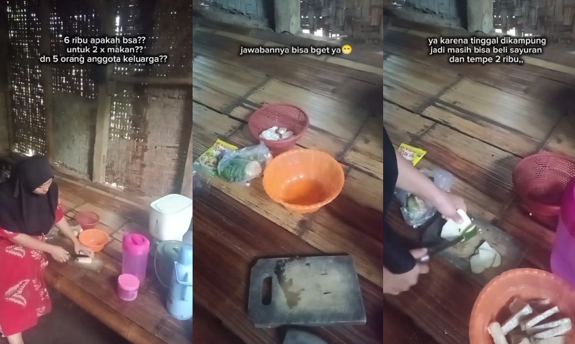 Viral emak-emak belanja masakan Rp6 ribu cukup untuk 5 anggota keluarga, iritnya kebangetan
