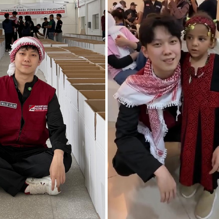 9 Potret Willie Salim beri donasi sembako untuk pengungsi Gaza, semangat berbaginya tuai sanjungan
